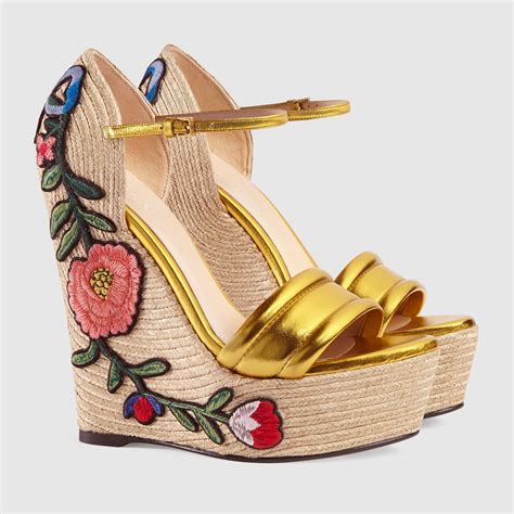 gucci women's leather platform espadrille